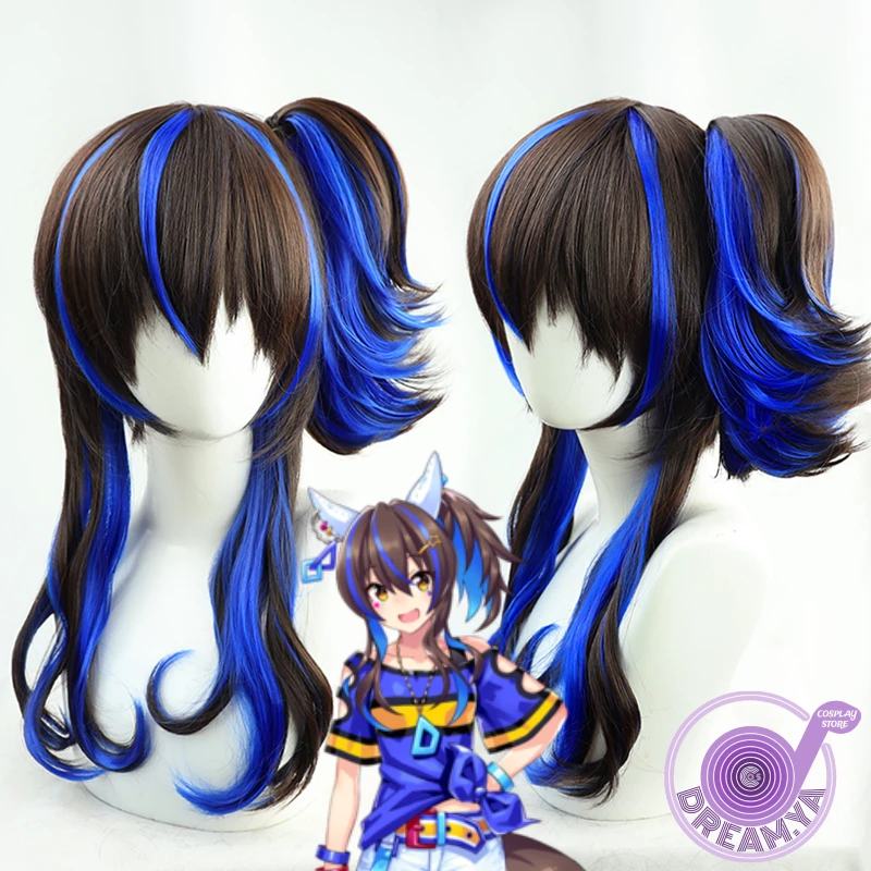 Anime Cosplay Blue Hair - Daitaku Helios Cosplay Wig Uma Musume