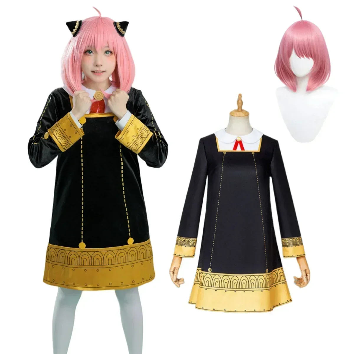 Anime Cosplay Anya - 2026 Anime Anya Forger Cosplay Costume