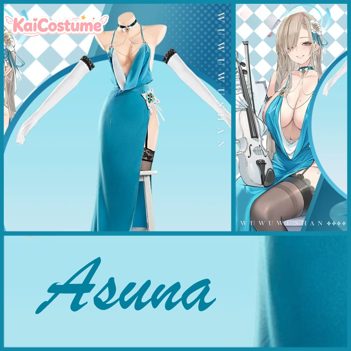 Anime Cosplay Photoshoot - Blue Archive Asuna Evening Gown Cosplay