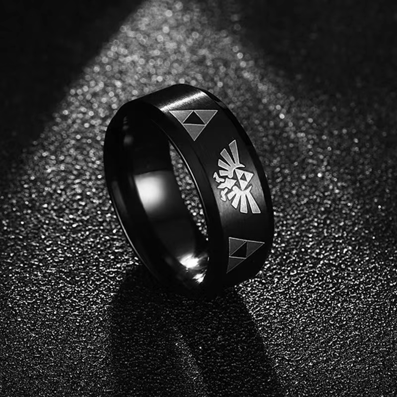 Anime Cosplay Name - Fashion Anime Triforce Triangle Band Ring