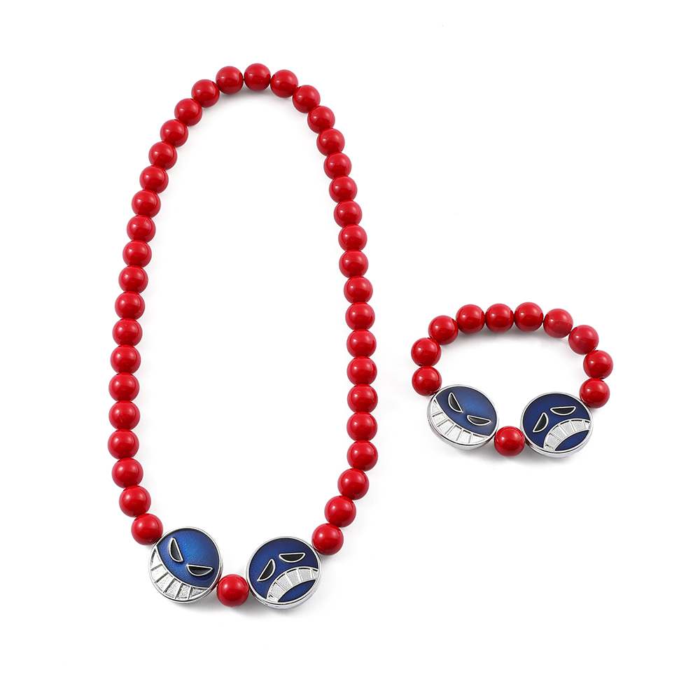 Anime Cosplay Website - Anime red bead face bracelet and