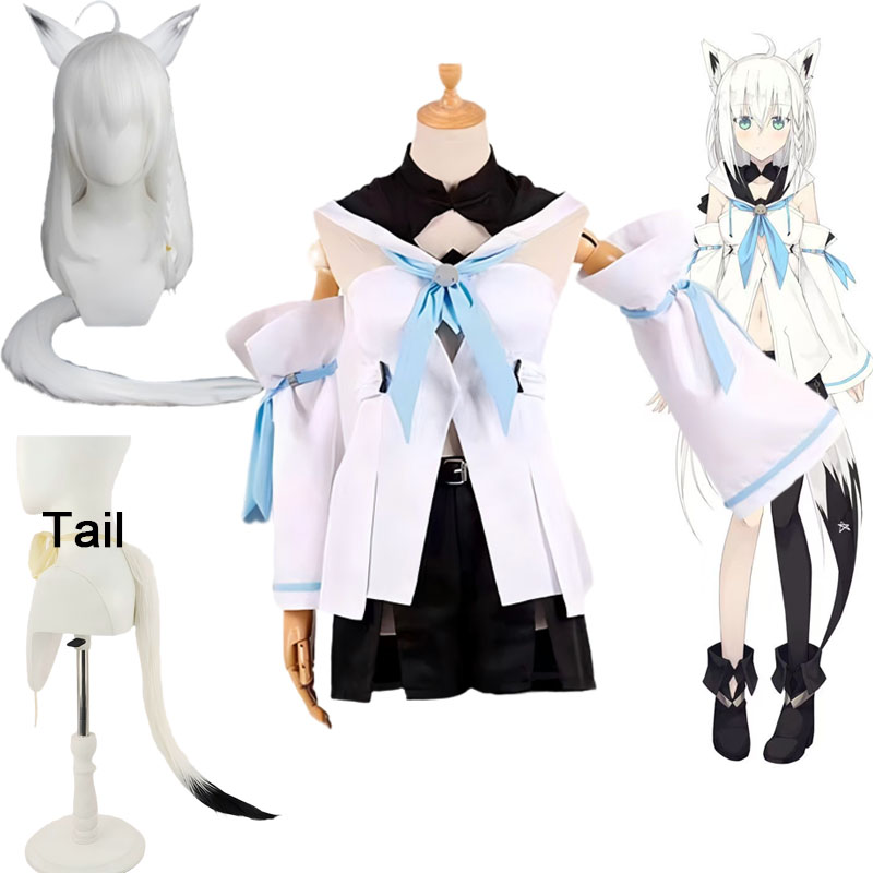 Anime Cosplay Meme - Vtuber Shirakami Fubuki Cosplay Costume Hololive