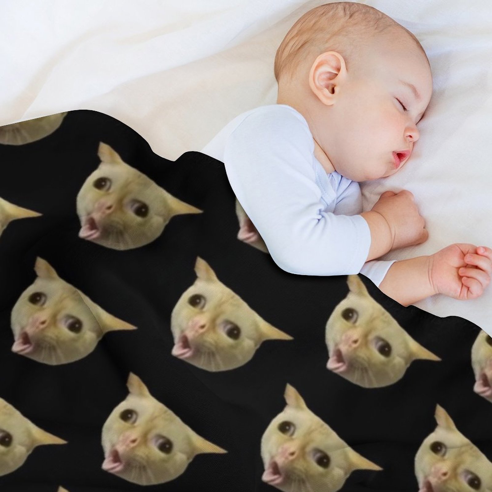 Coughing cat meme Throw Blanke - đánh giá và giá Anime Cosplay Meme