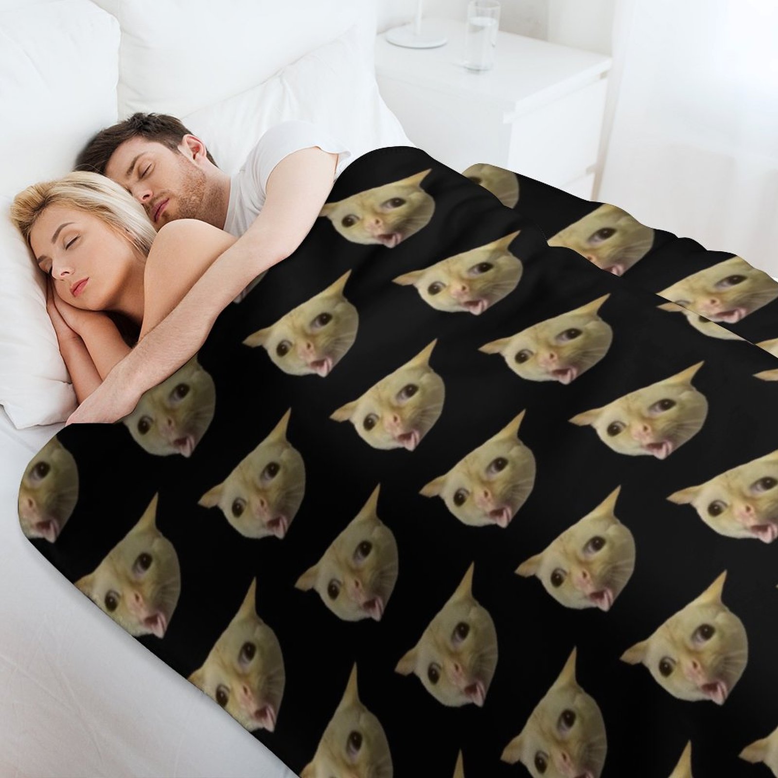 Coughing cat meme Throw Blanke - đánh giá và giá Anime Cosplay Meme