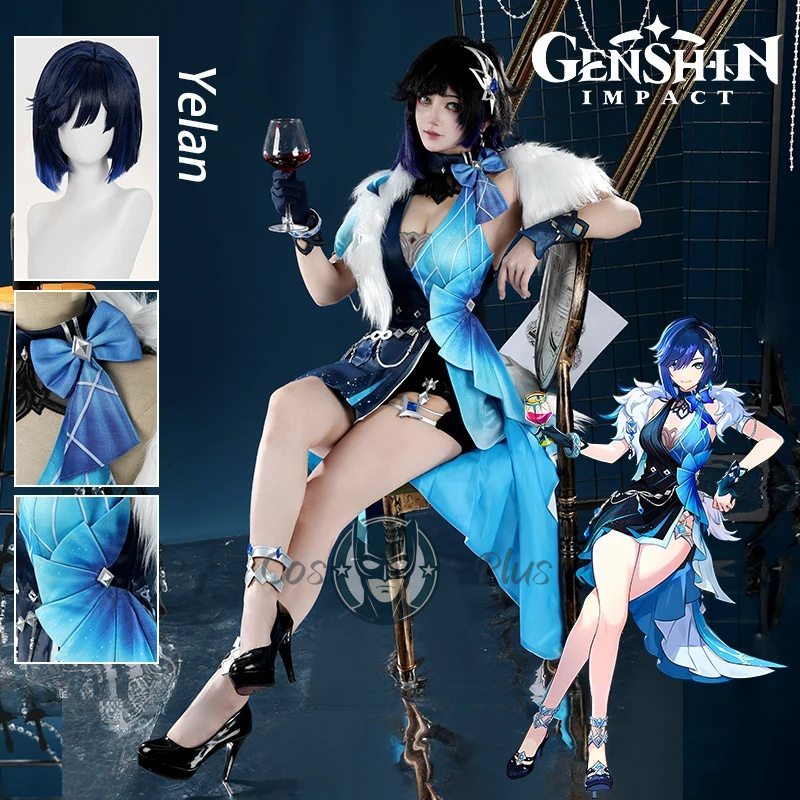Genshin Impact Yelan Cosplay C - đánh giá và giá Anime Cosplay Girl Costume