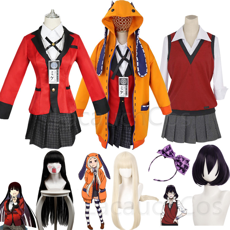 Jabami Yumeko Cosplay Cưỡng Ch - đánh giá và giá Anime Cosplay Kakegurui