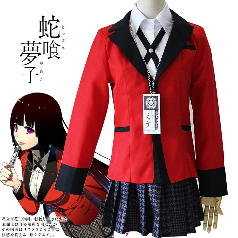 Jabami Yumeko Cosplay Cưỡng Ch - đánh giá và giá Anime Cosplay Kakegurui