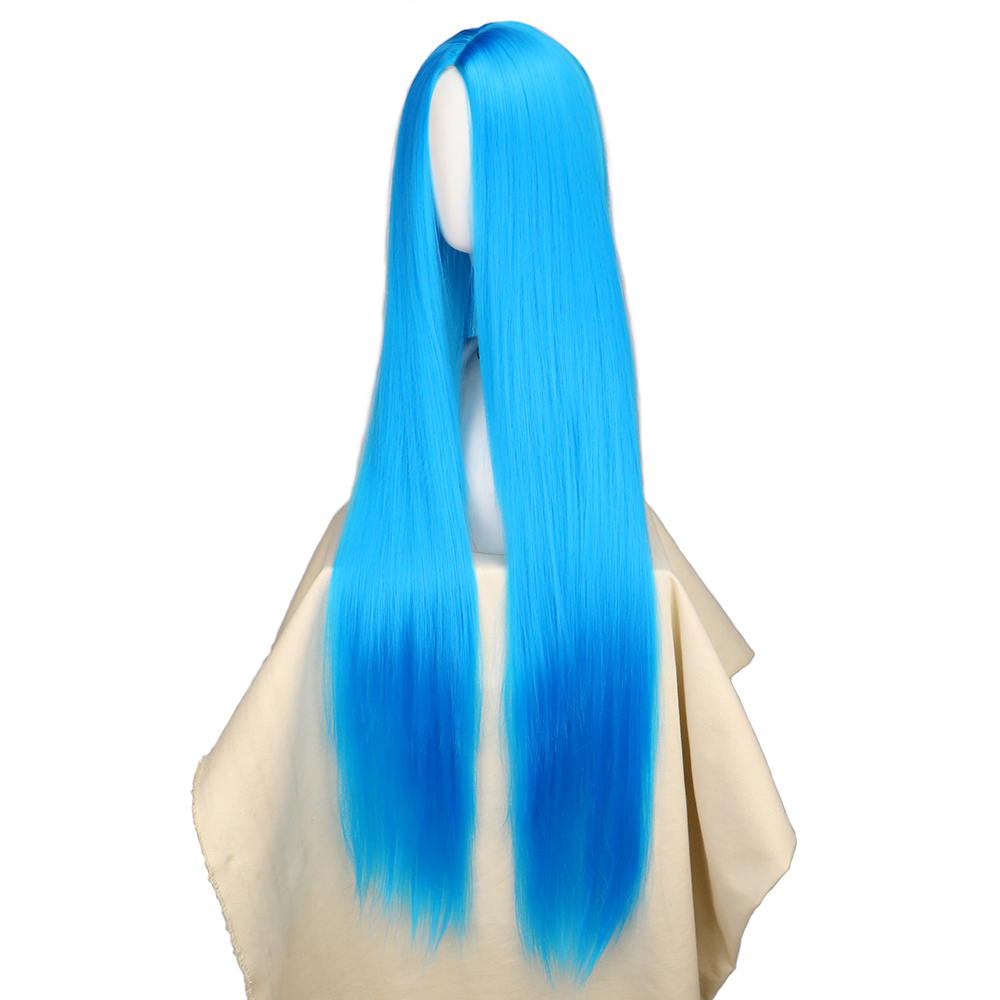 QQXCAIW Cosplay 100cm Long Blu - đánh giá và giá Anime Cosplay Blue Hair